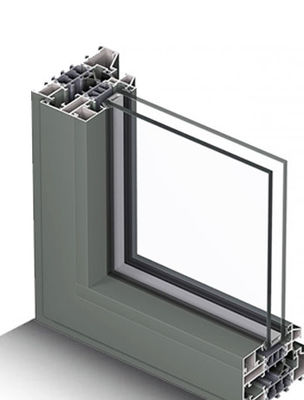 perfil esmaltado doble del marco de ventana de aluminio de la electroforesis 6061 6063
