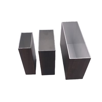 Grano de madera 9 pulgadas de perfiles sacados de aluminio rectangulares generales