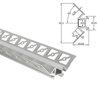 El difusor de la barra de luz del LED cubre protuberancias de aluminio generales anodizadas del marco